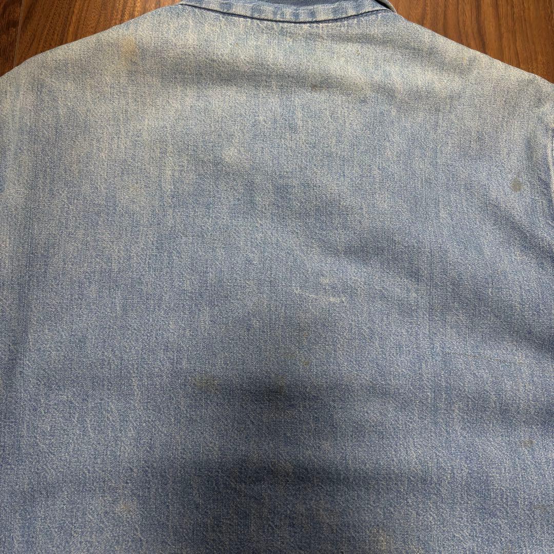 70s Sears Work デニムカバーオール　ヴィンテージ　フェード　古着