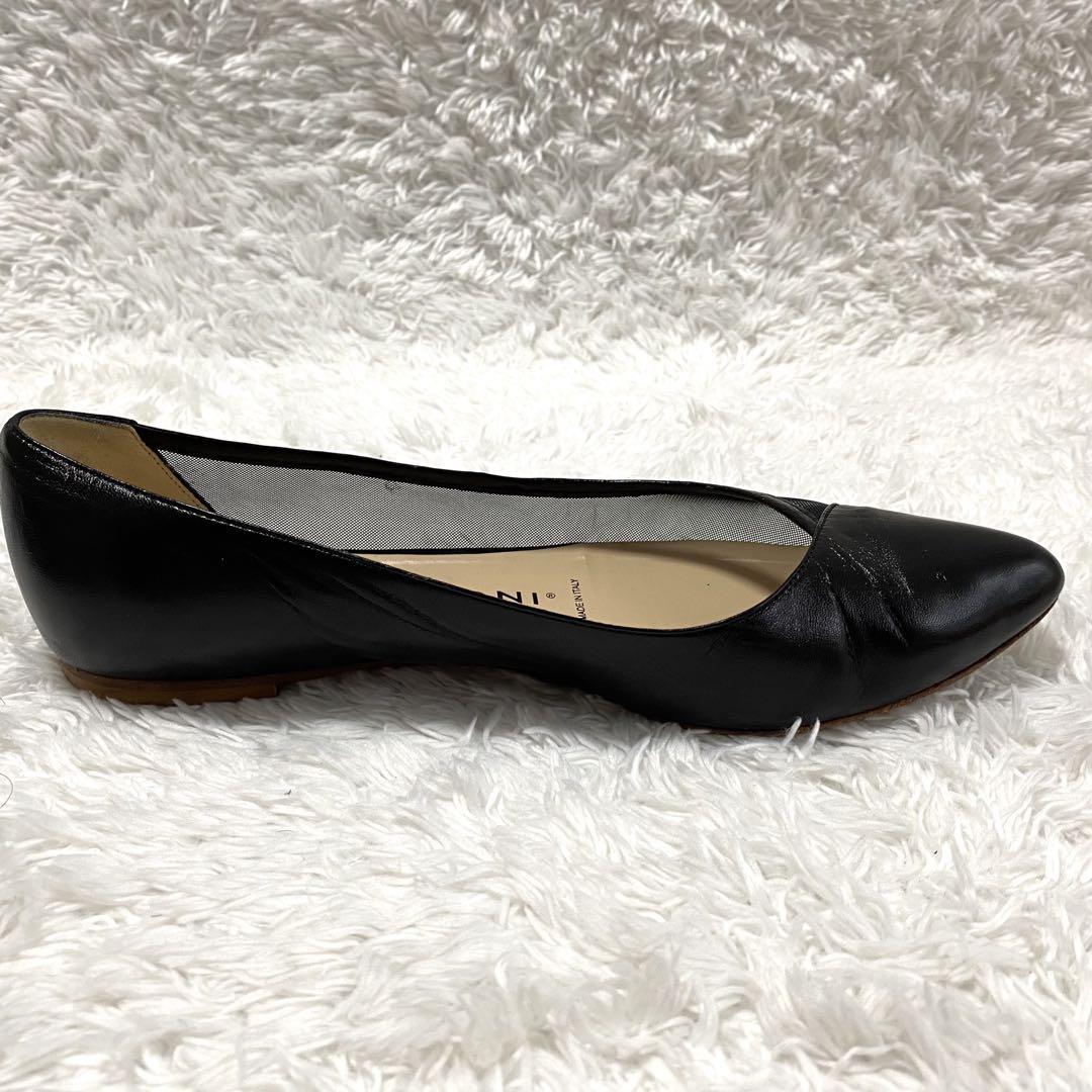 【美品】 ファビオルスコーニ パンプス レザー メッシュ フラット 現行