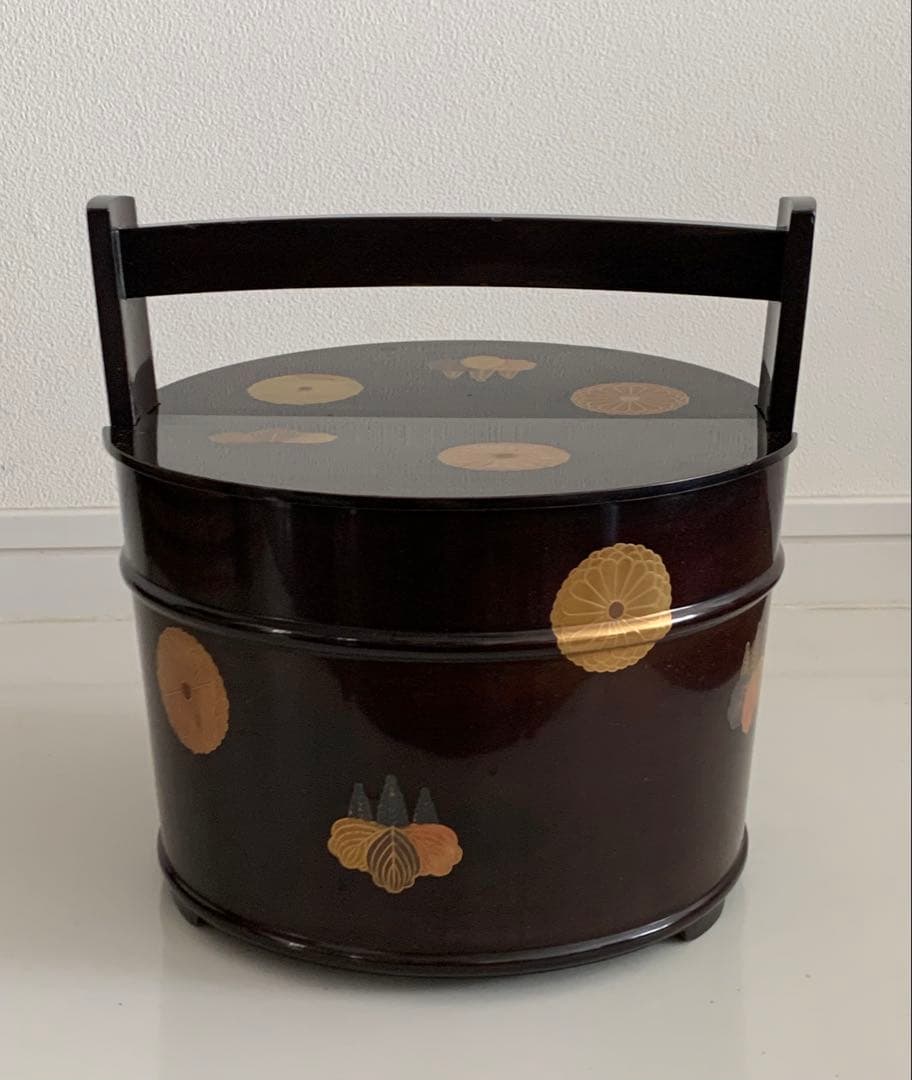 茶道具　水指 漆塗　高台寺蒔絵　金箔装飾　インテリア雑貨　花器　ワインクーラー
