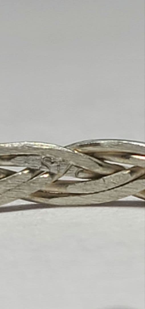 鮮やかなビビッドブルー★ドイツアウイナイトリングSV編み込み★