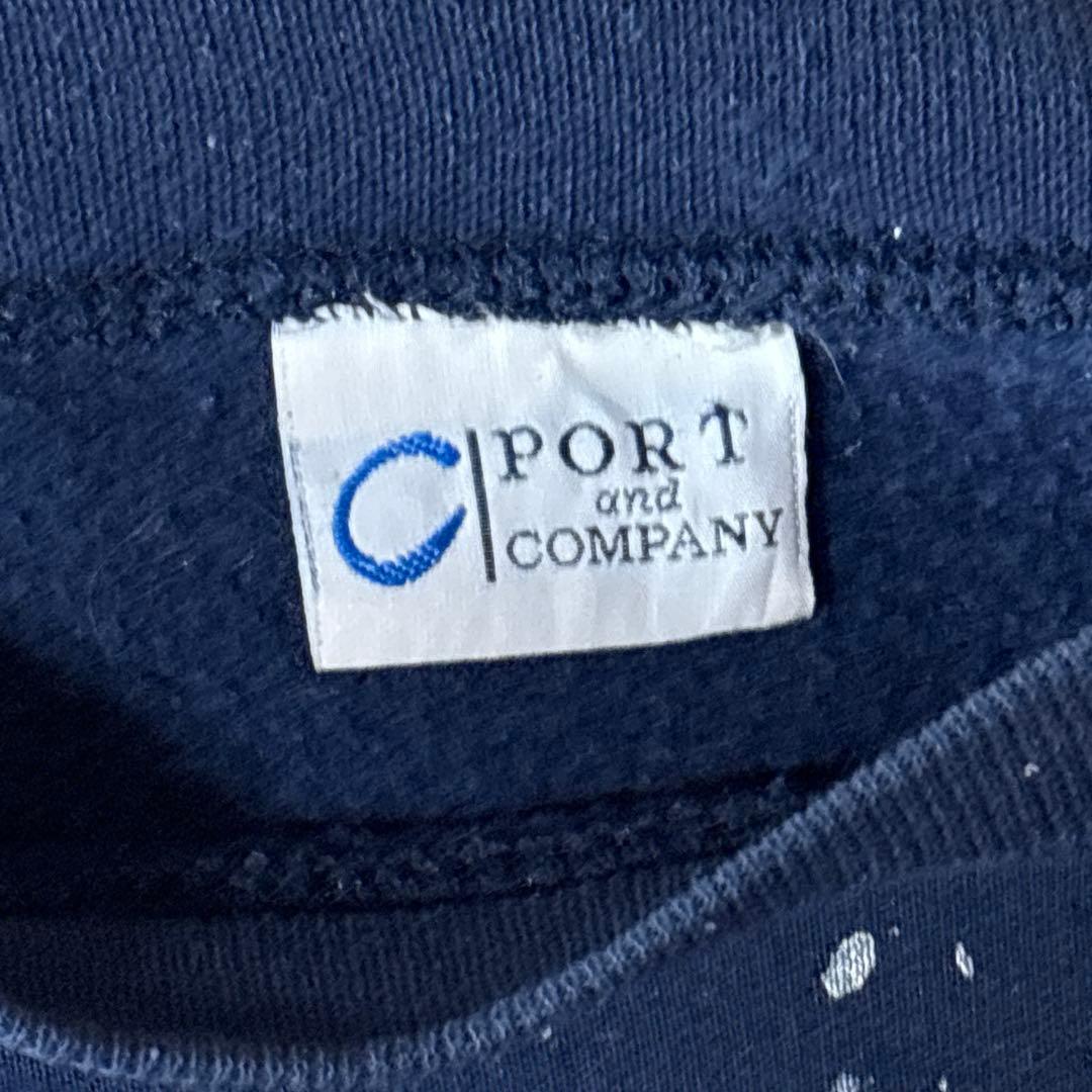 ペンキ フェード スウェット ネイビー XL 紺 古着　ペイント　ボロ　ワーク