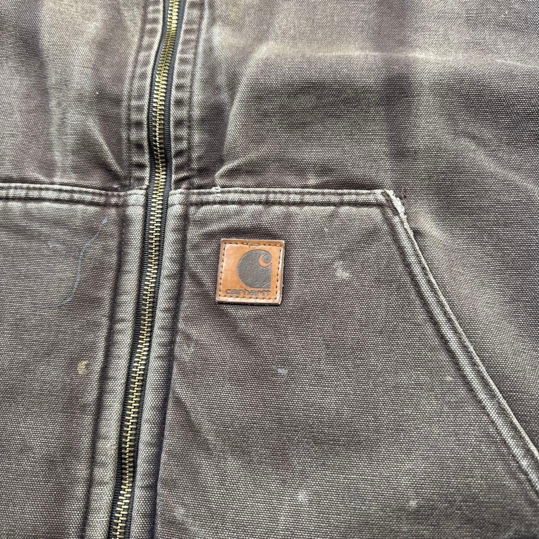 Carhartt古着00sダック地ボアベストV26DKBブラウンフェード T03