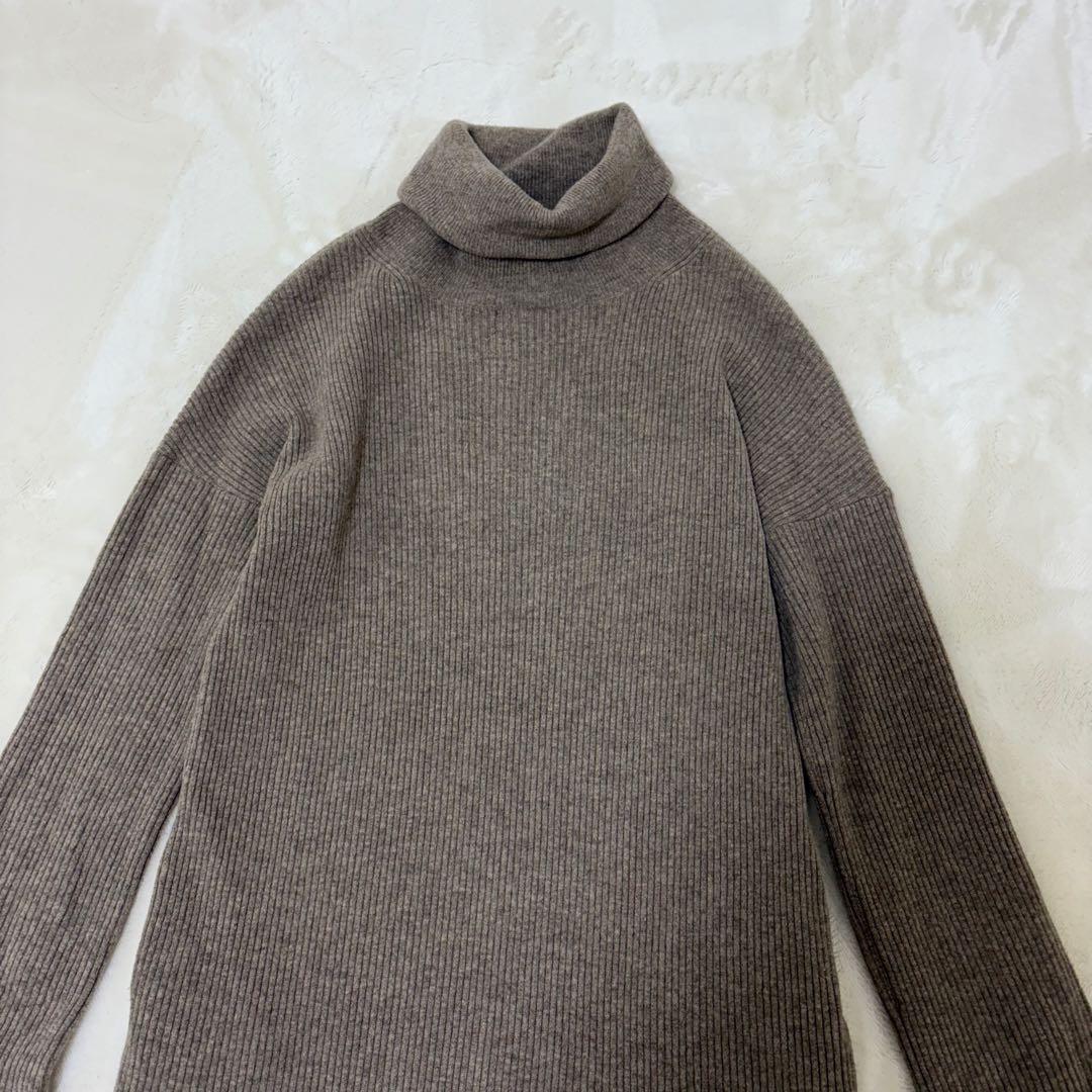 ドゥーズィエムクラス タートル　ロングニットワンピース goodvib　ブラウン