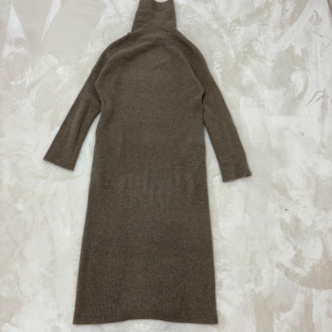 ドゥーズィエムクラス タートル　ロングニットワンピース goodvib　ブラウン