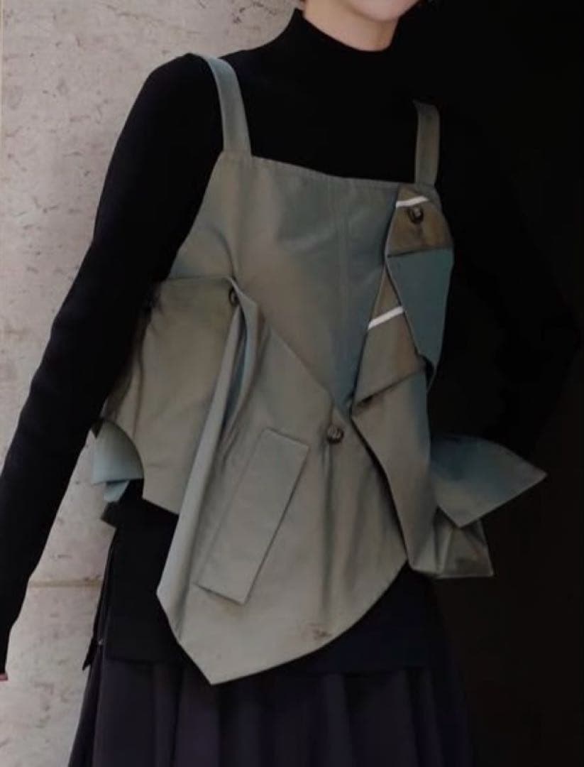 UN3D. VEST DOCKING BUSTIER キャミソール カーキ 36