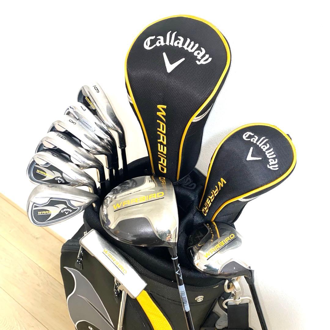 送料込キャロウェイ メンズ用ゴルフクラブ フルセット☆初心者S右キャディバッグ付