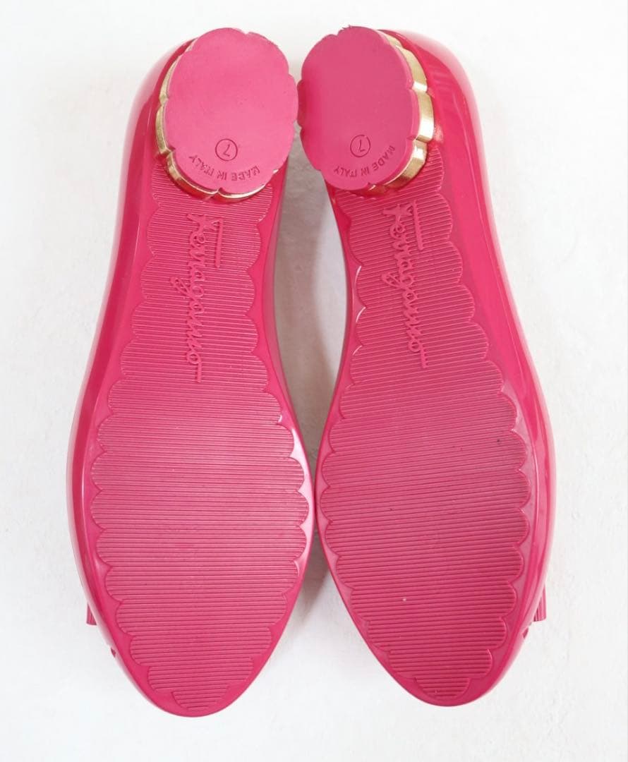 【美品】Salvatore Ferragamo ラバーパンプス