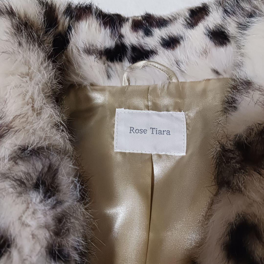 RoseTiara リアルファー レオパードコート　ラビット　ローズティアラ42