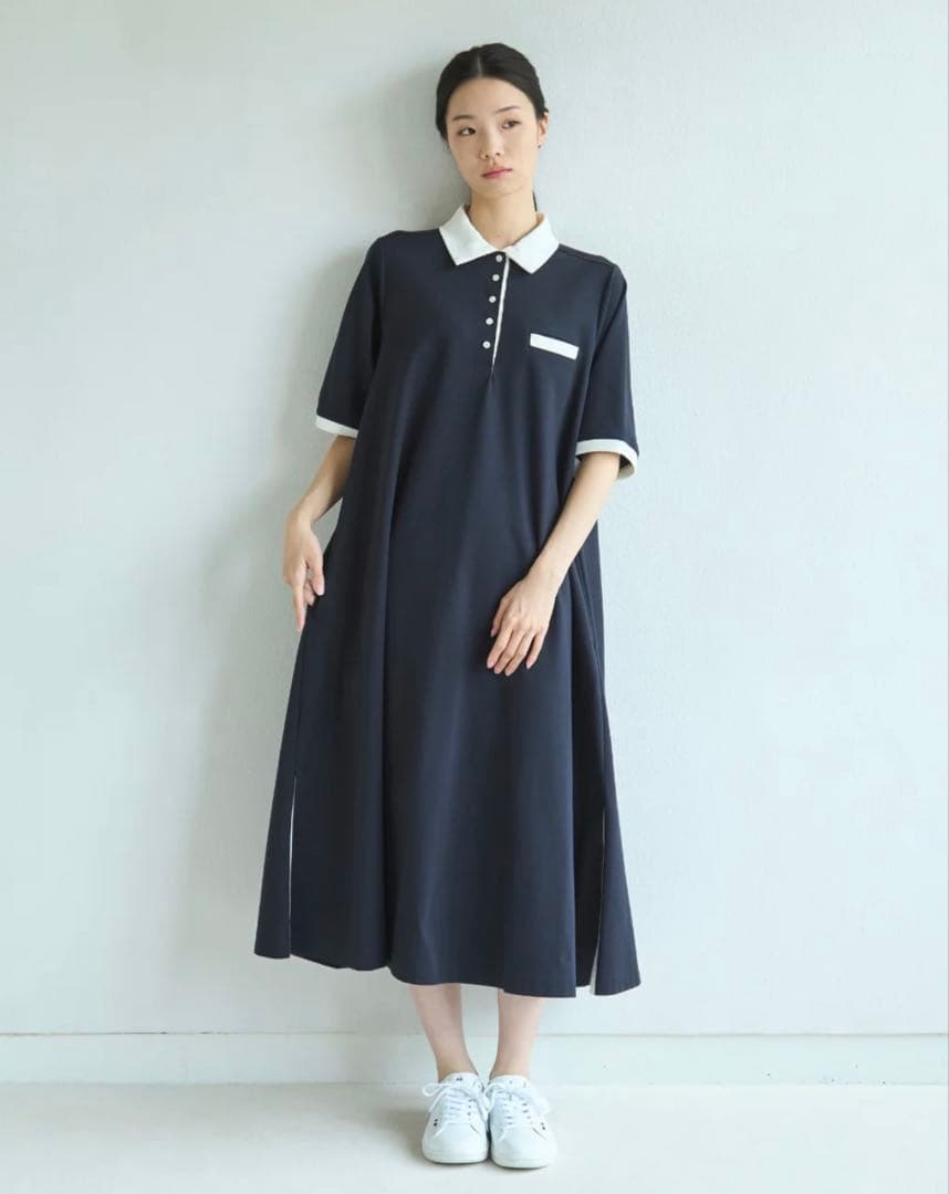 【0サイズ】foufou トラックポロワンピース