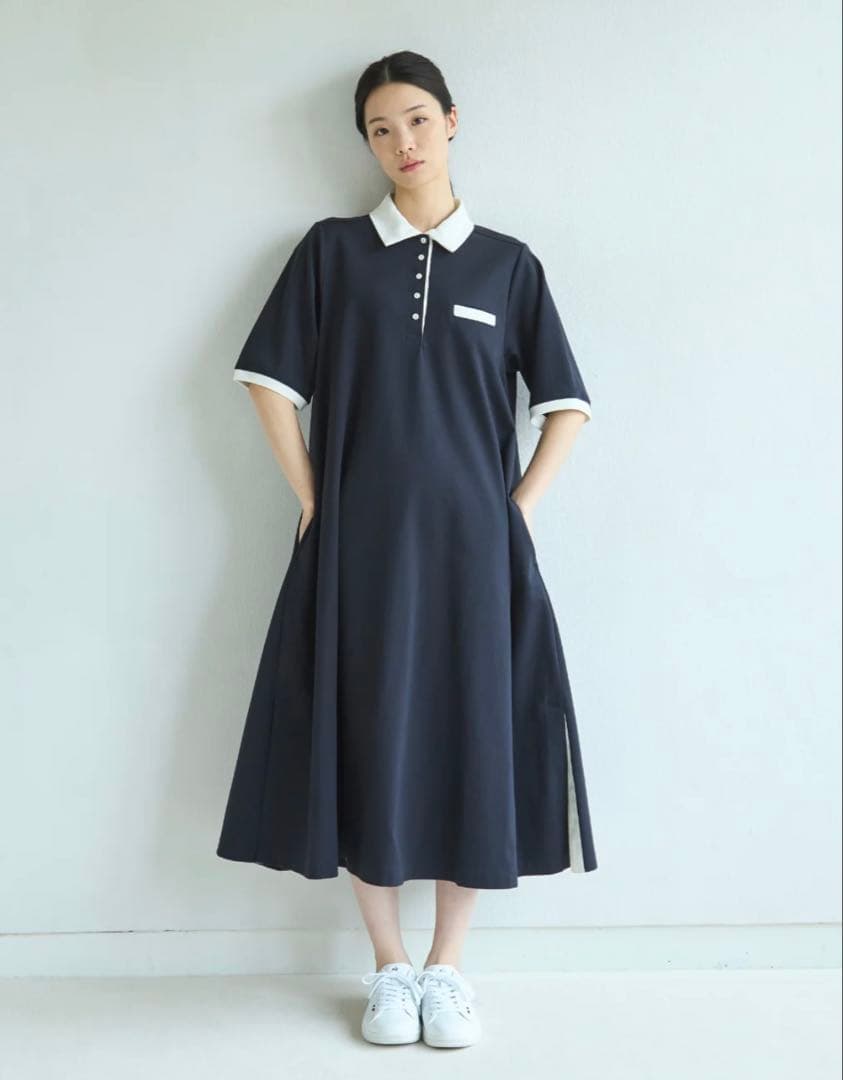 【0サイズ】foufou トラックポロワンピース