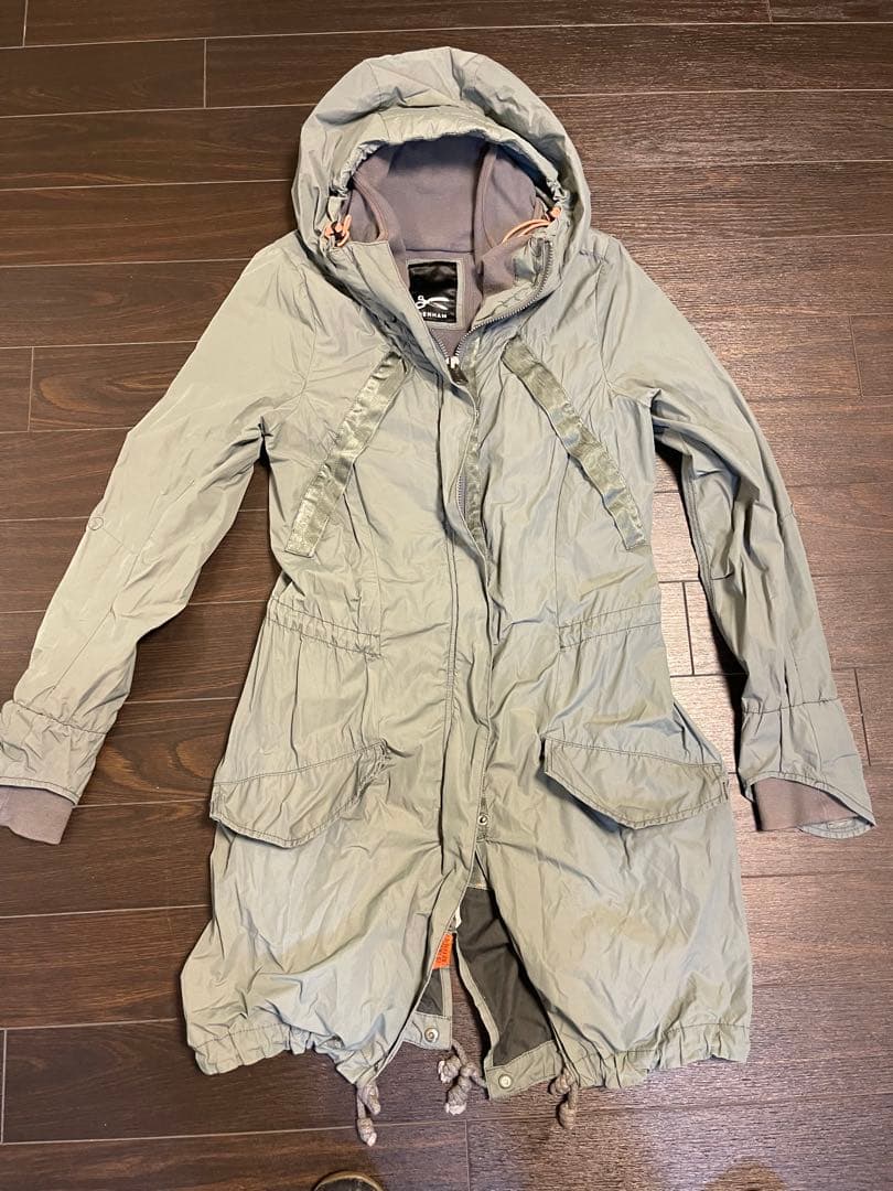 デンハム　ミリタリー風コート　グレー　 Mサイズ 春秋物　レインコート