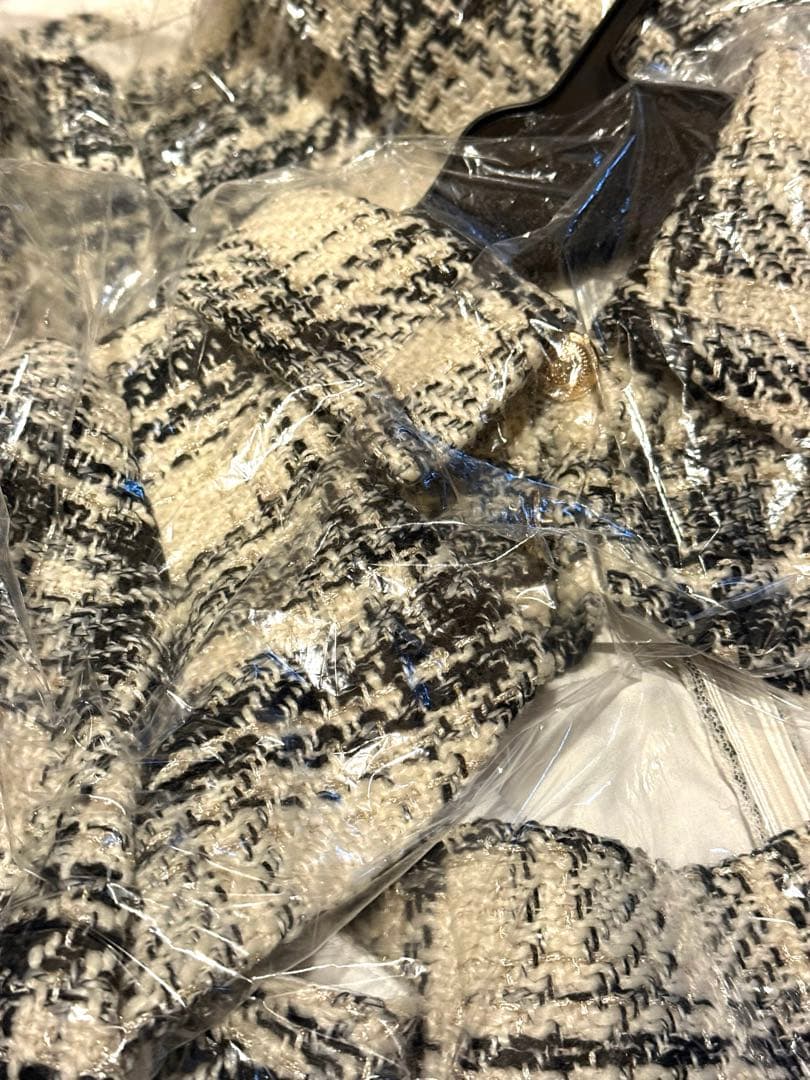 新品 Ｍ me eme ワンピース ツイード