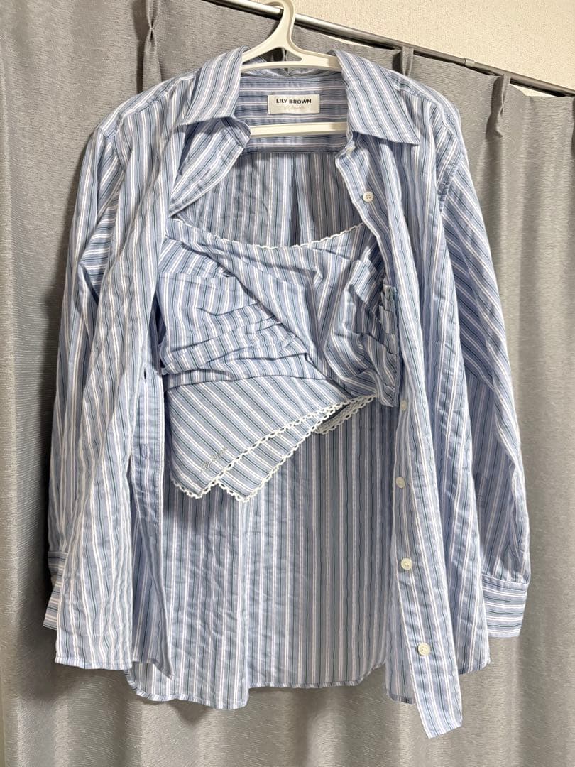 Lily Bearシアーオーバーシャツ シアーシャツビスチェ セット
