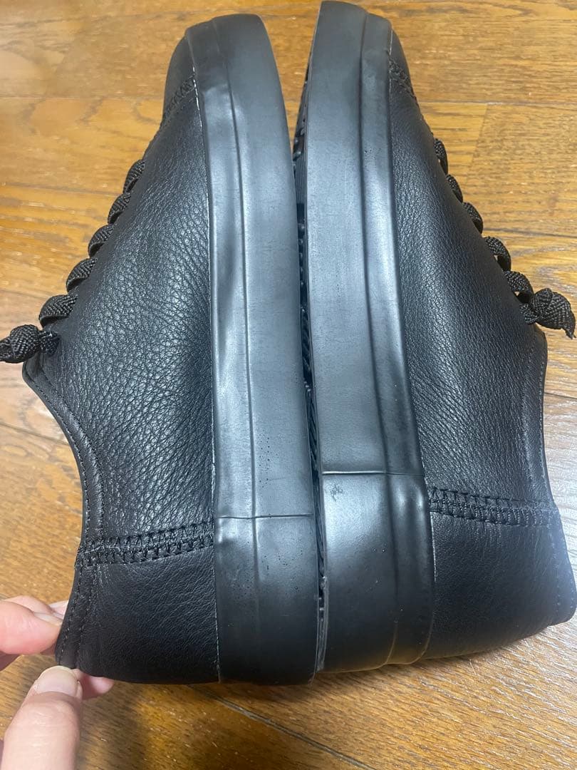 美品♡MUJI Labo CAMPERレザーローカットスニーカー 23.5cm黒