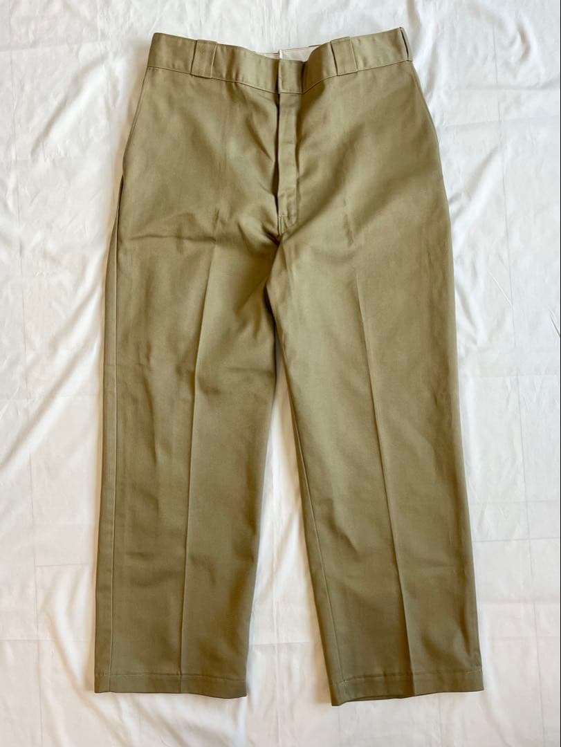 80s dickies 874 ワークパンツ チビタグ カーキ USA製