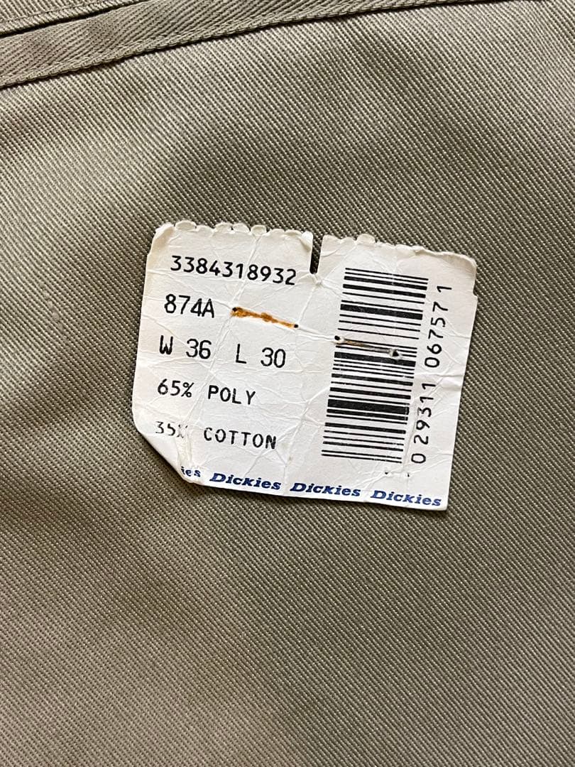 80s dickies 874 ワークパンツ チビタグ カーキ USA製