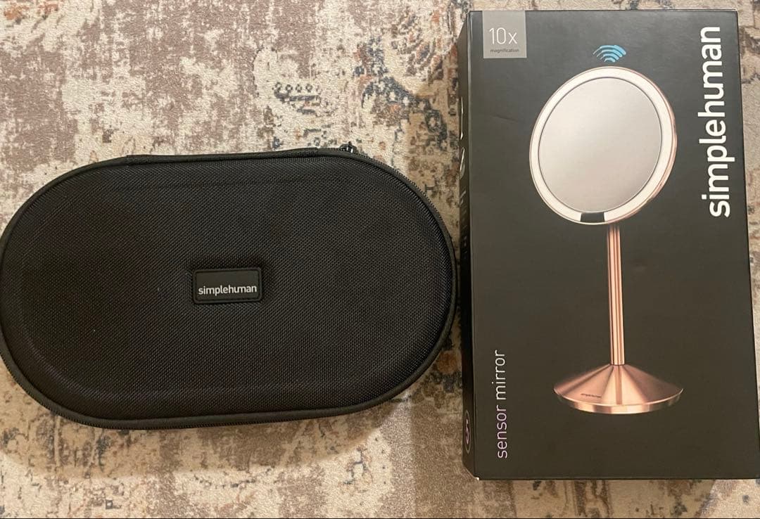 simplehuman ミニセンサーメイクアップミラー10倍ローズゴールド未使用