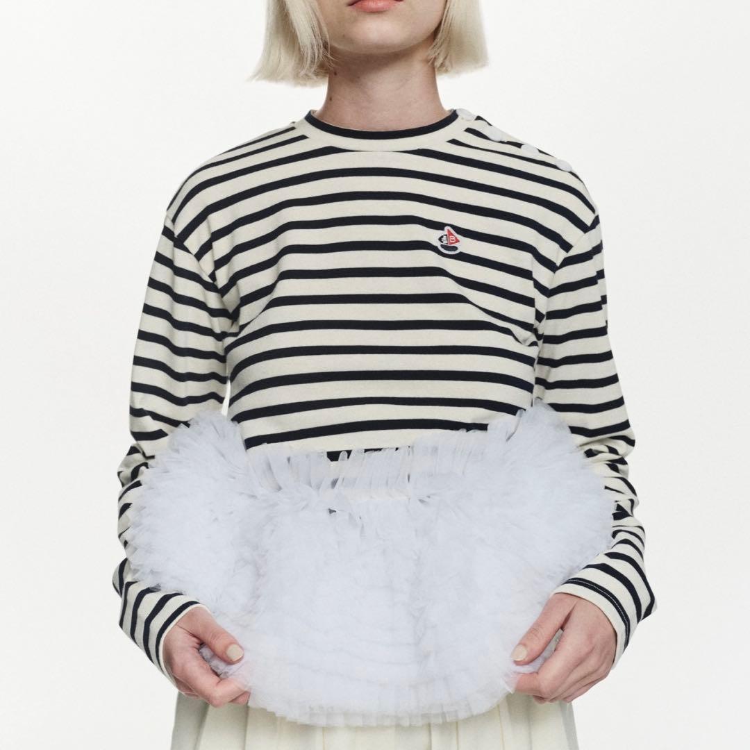 Bibiy. ビビィ　FRANCINE TULLE TOP NAVY 新品未使用