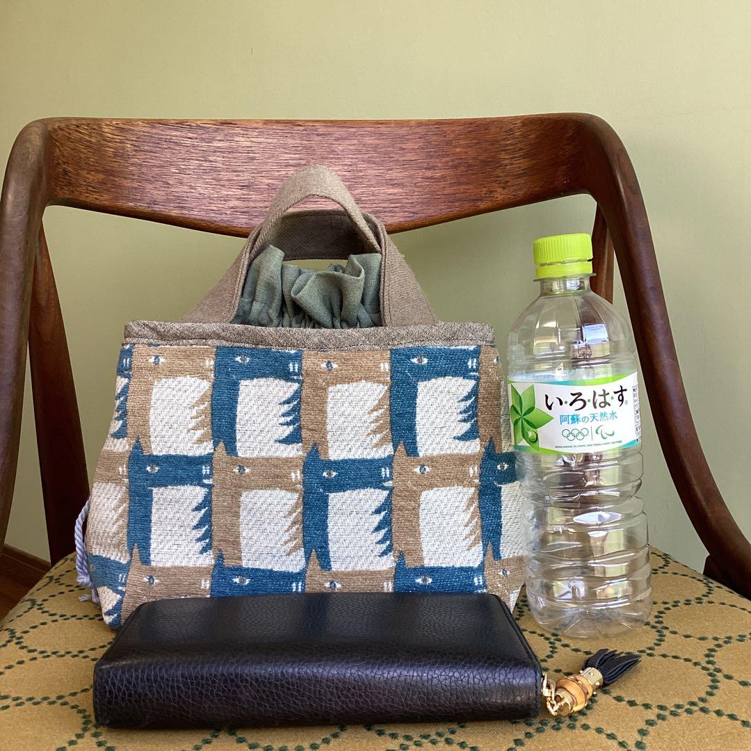 ミナペルホネン thoroughbredで巾着バッグ　ハンドメイド