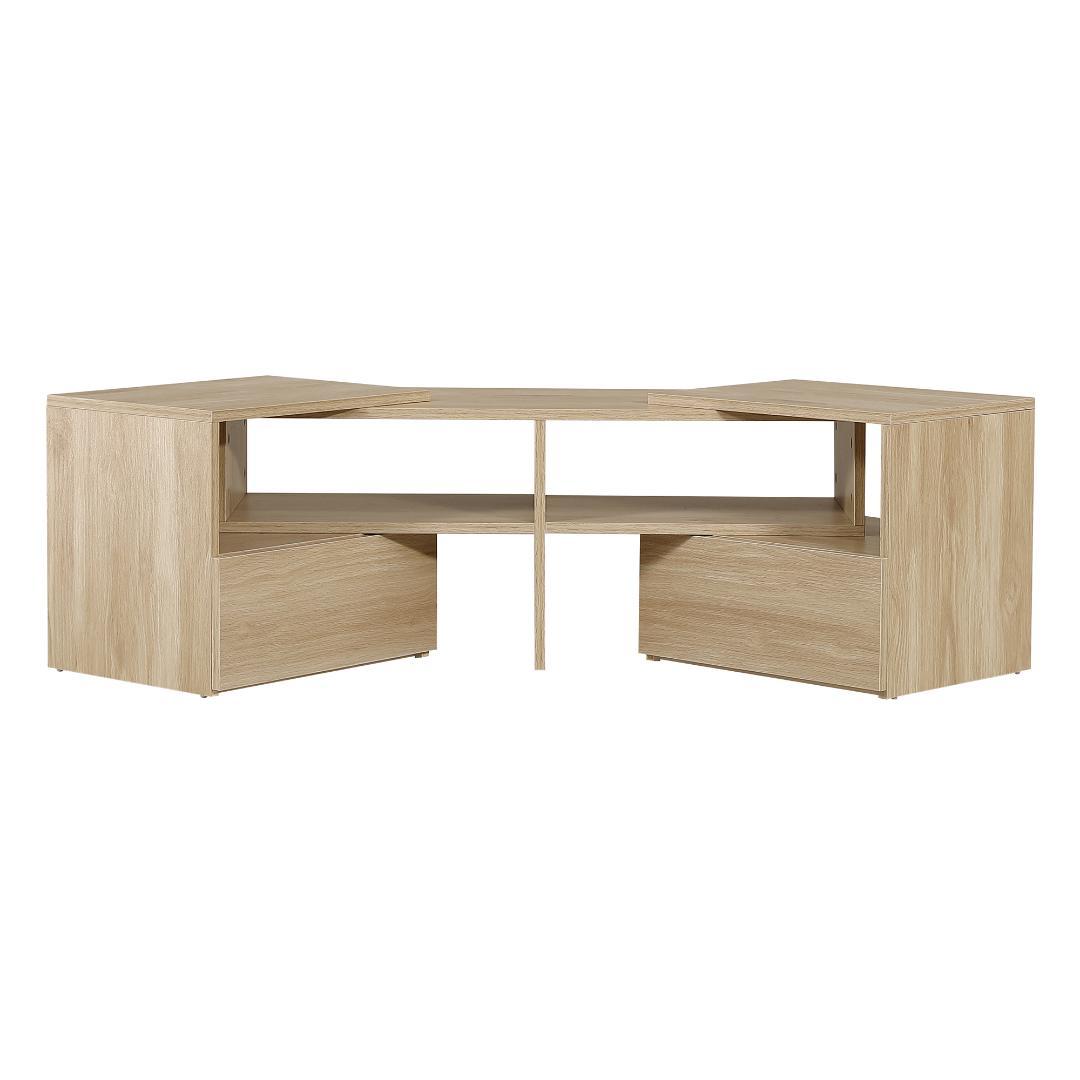 超人気！テレビ台 ローボード コーナーテレビ台 伸縮自由 Natural