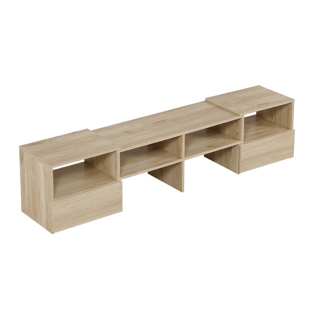 超人気！テレビ台 ローボード コーナーテレビ台 伸縮自由 Natural