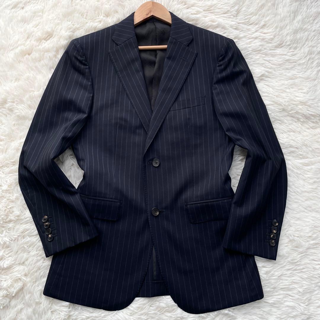 美品✨バーバリーブラックレーベル　セットアップ　3ピース　スーツ　紺　S