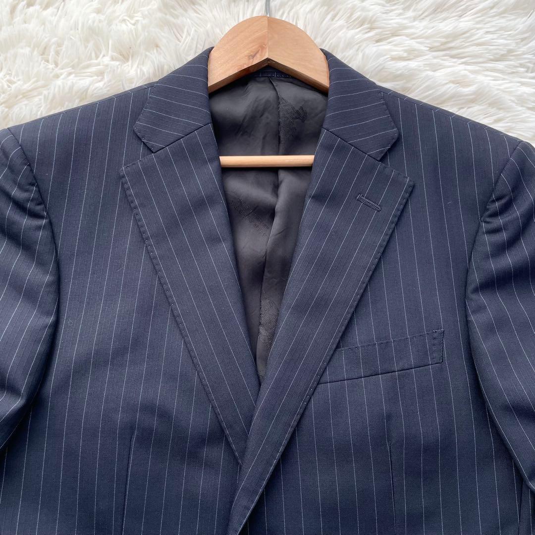 美品✨バーバリーブラックレーベル　セットアップ　3ピース　スーツ　紺　S