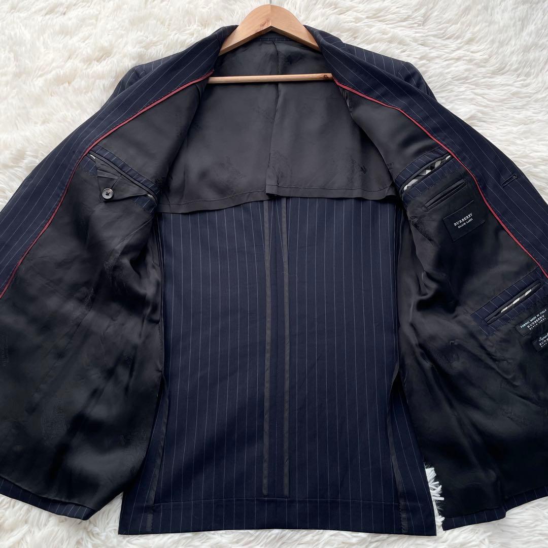 美品✨バーバリーブラックレーベル　セットアップ　3ピース　スーツ　紺　S