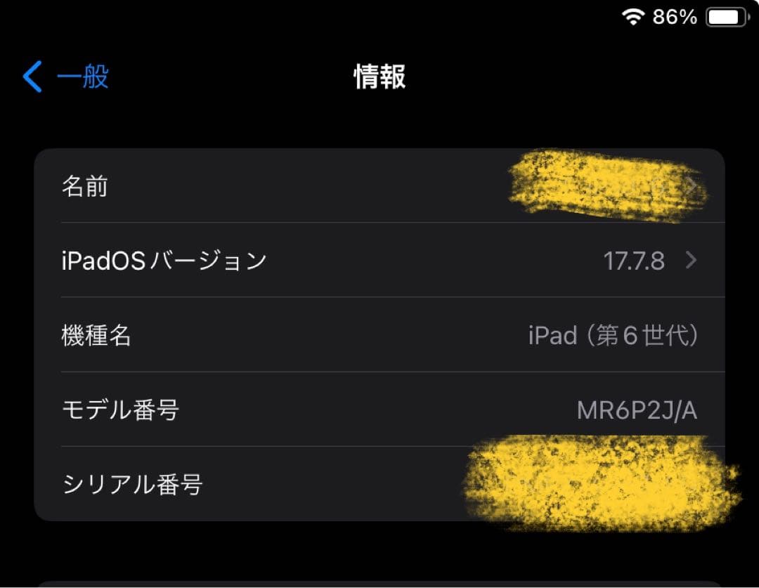 iPad 第6世代　9.7インチ　ipad6 バッテリー94% ケース付き