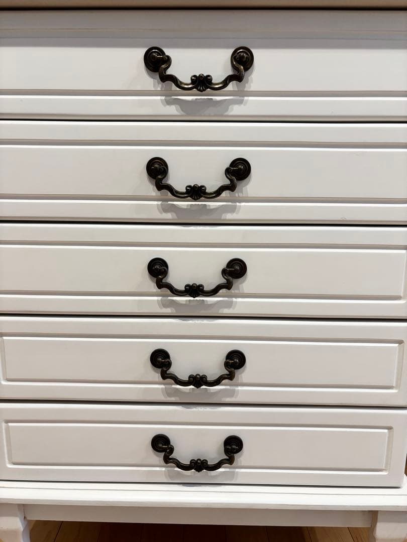 フレンチスタイル☆白家具☆5段チェスト