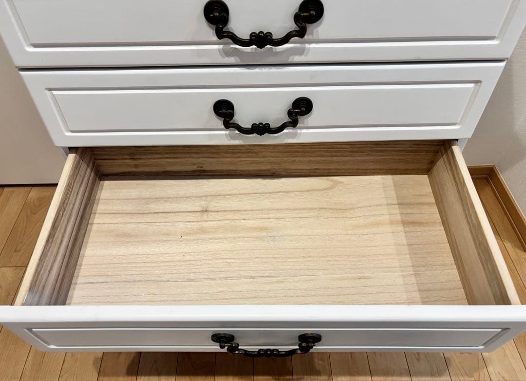 フレンチスタイル☆白家具☆5段チェスト