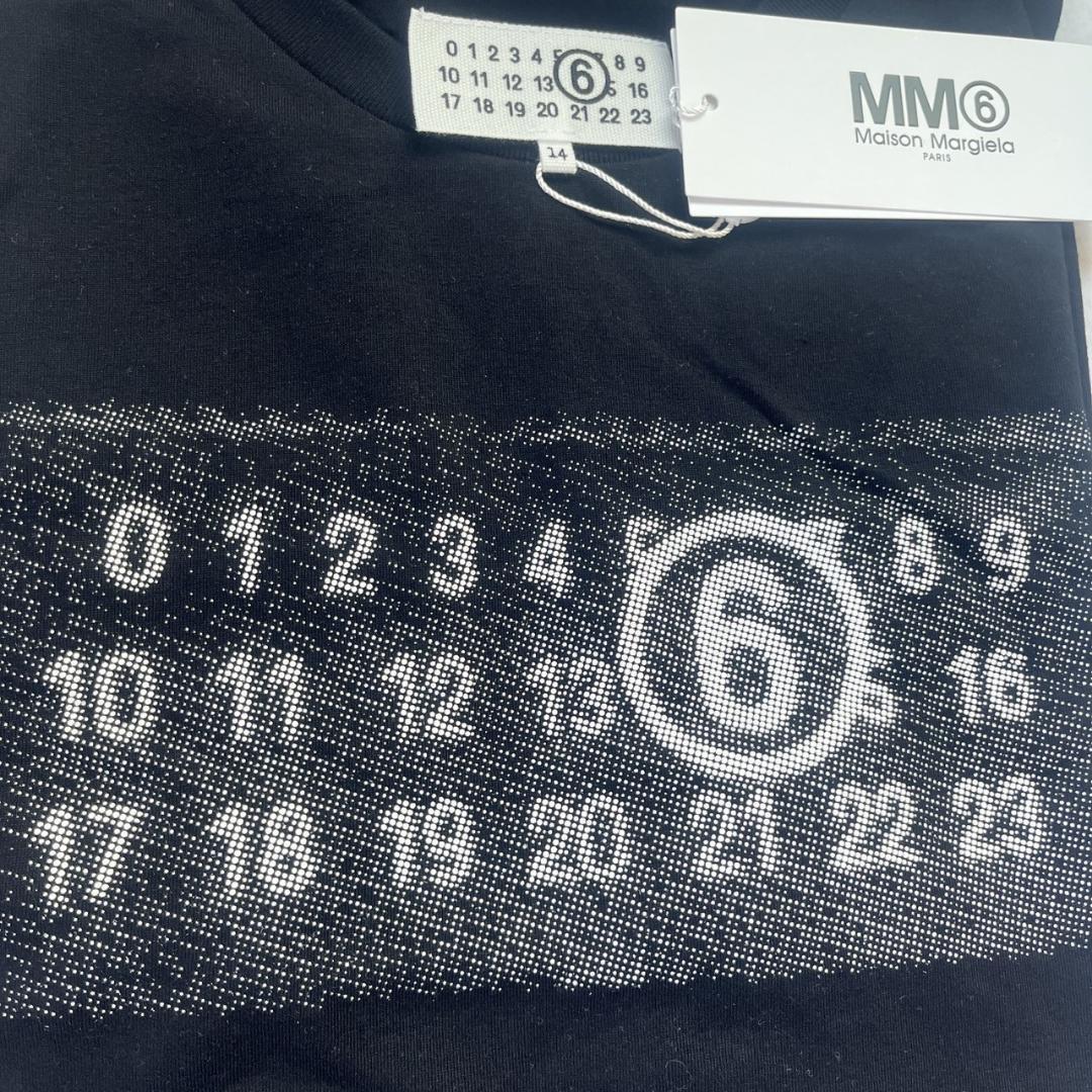 【即日発送】MM6 キッズ M カレンダー ロゴ ブラック 大人もOK★