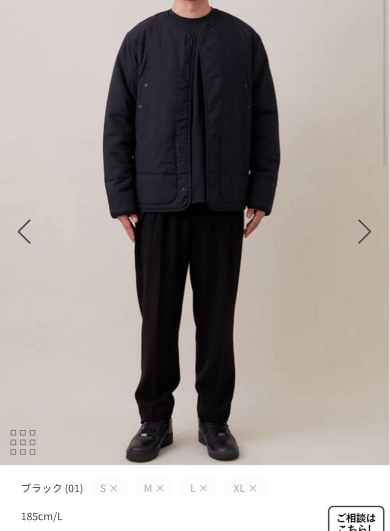 【※値下げ中】DESCENTE ddd ノーカラージャケット　ブラック