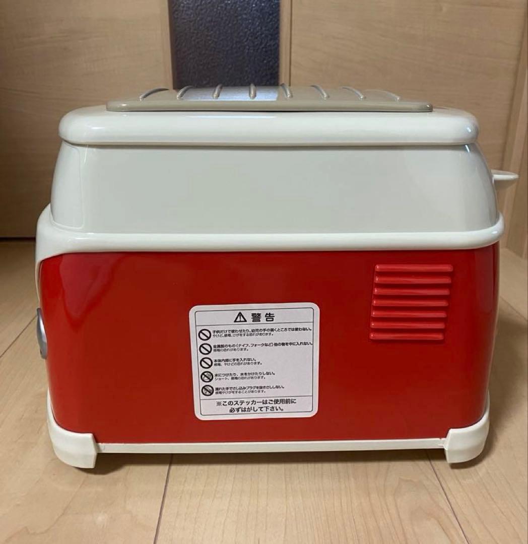 Volkswagen バス型トースター 赤/白　未使用品