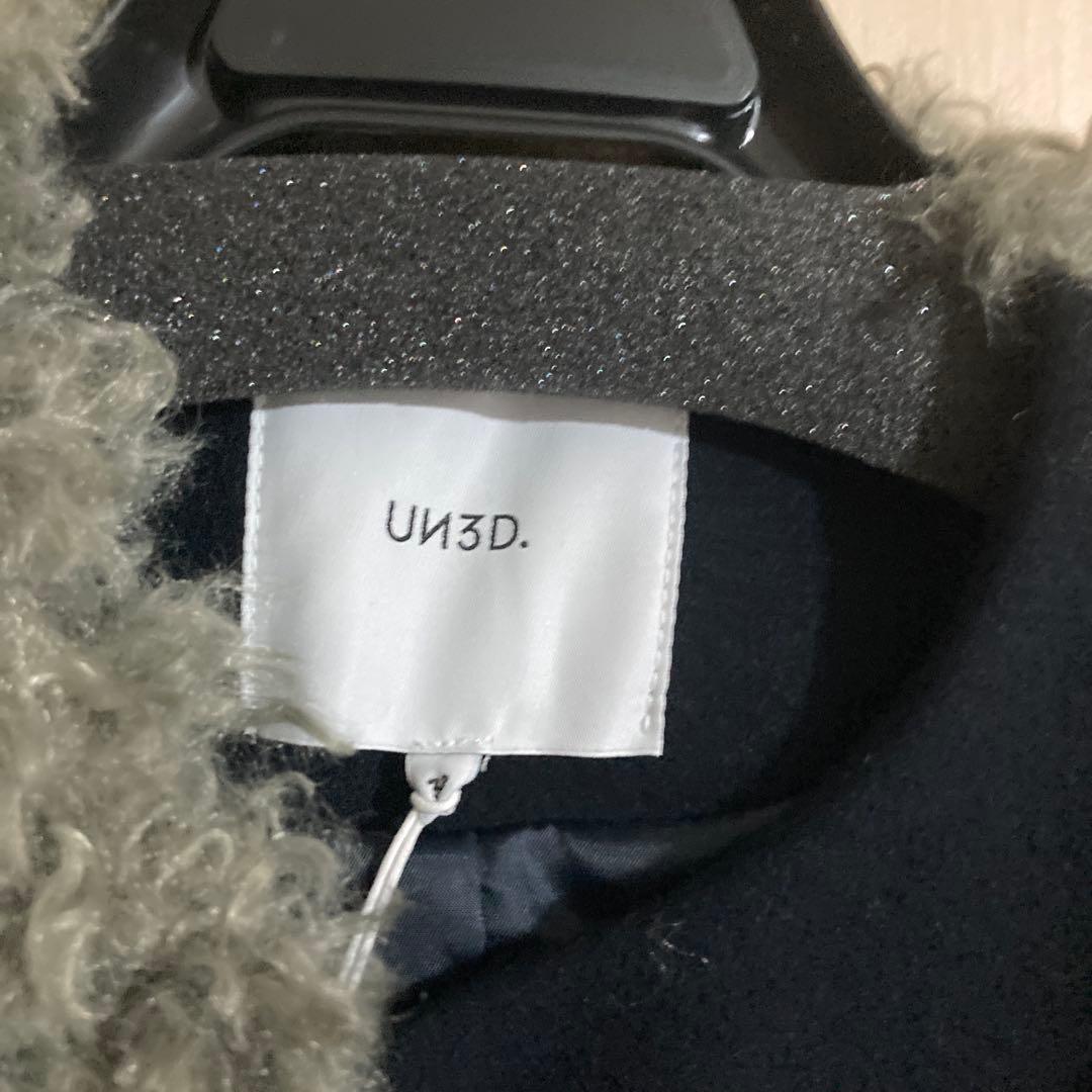 UN3D.◇新品未使用タグ付き◇ボアミックスウェーブラインコート