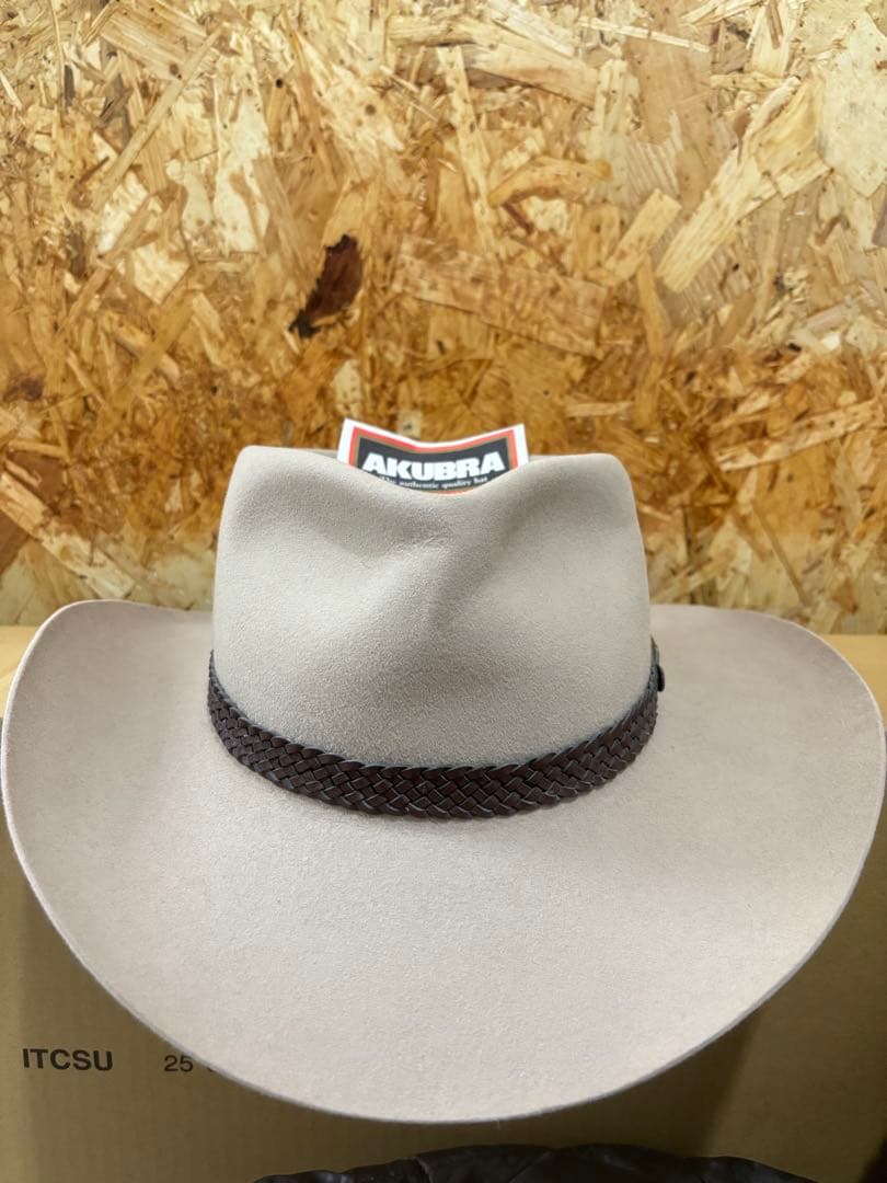 AKUBRA アクブラ　ウエスタンハット　テンガロンハット　ベージュ58キムタク