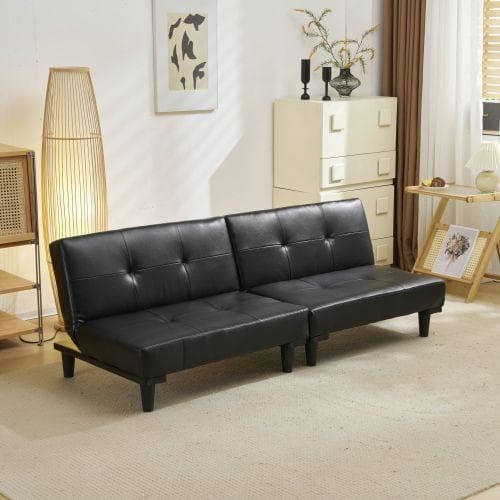 ソファベッド ソファ ベッド ロータイプ 2人 PU リクライニングソファ 背