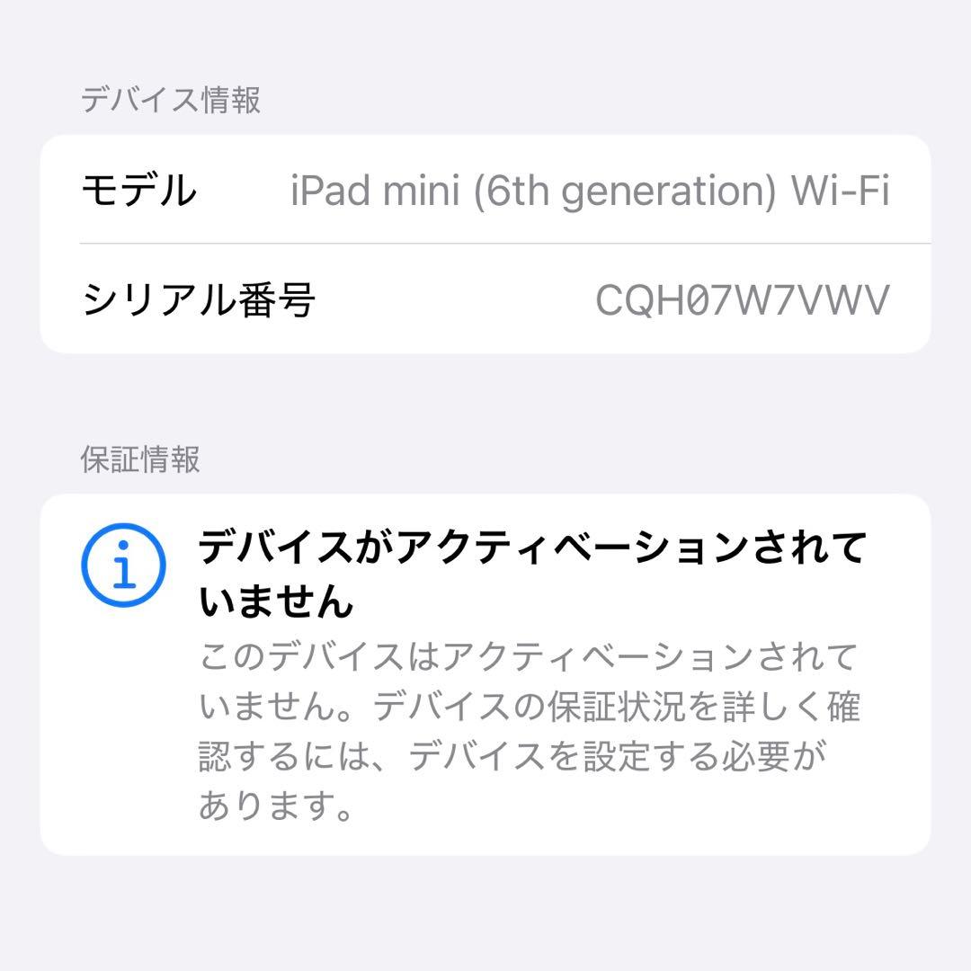 新品未開封！ iPad mini6 Wi-Fi 256GB スペースグレイ