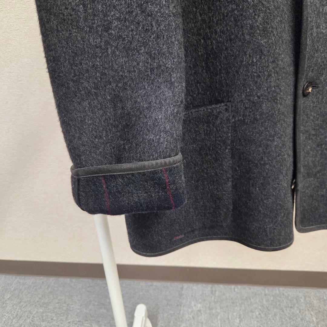 Papas ダブルフェイス ジャケットコート チャコールグレー