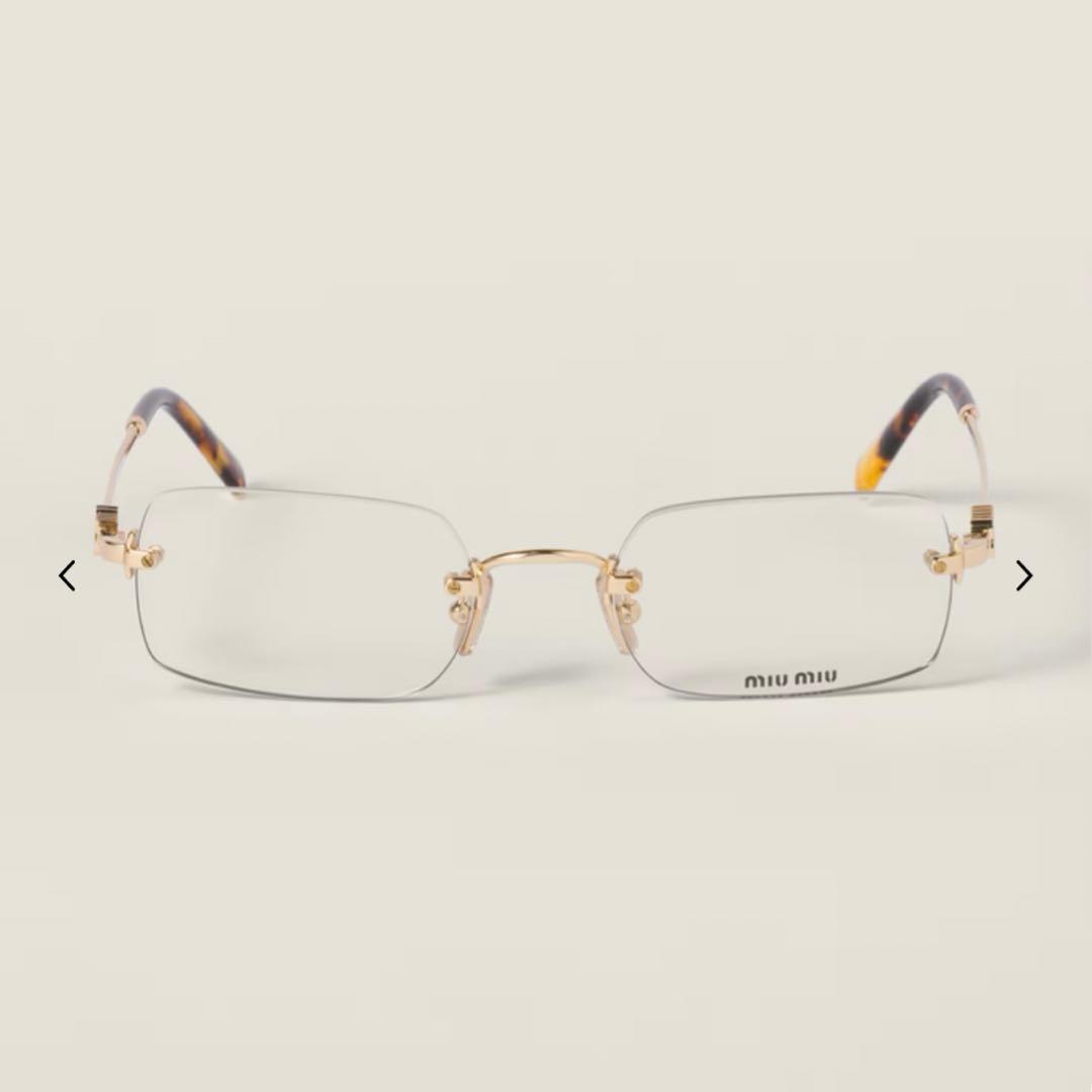 新品未使用 MIUMIU アイウェア メガネ　サングラス リムレス