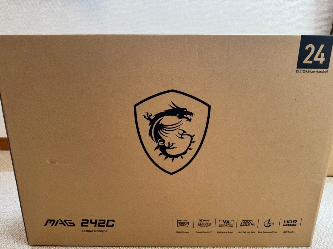 MSI MAG 242C 24インチ モニター 本体 180Hz