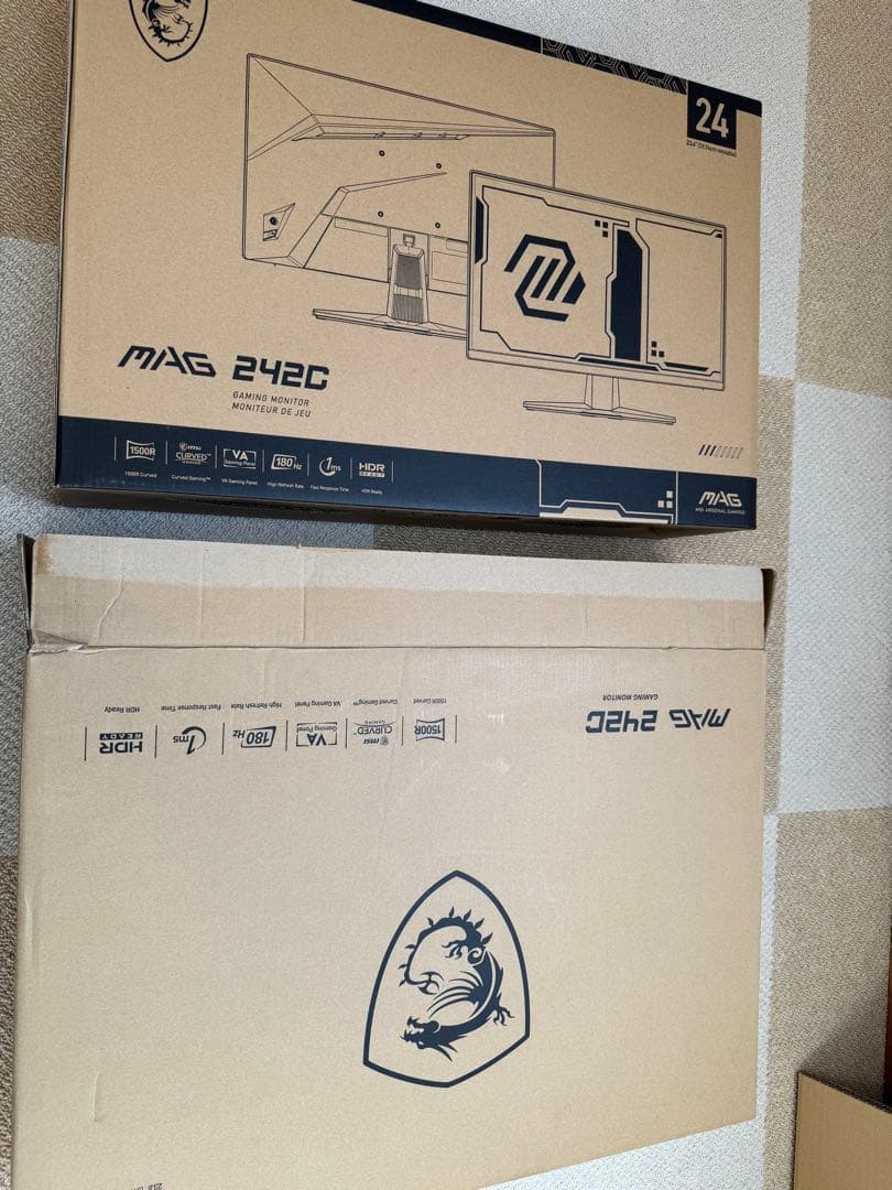 MSI MAG 242C 24インチ モニター 本体 180Hz