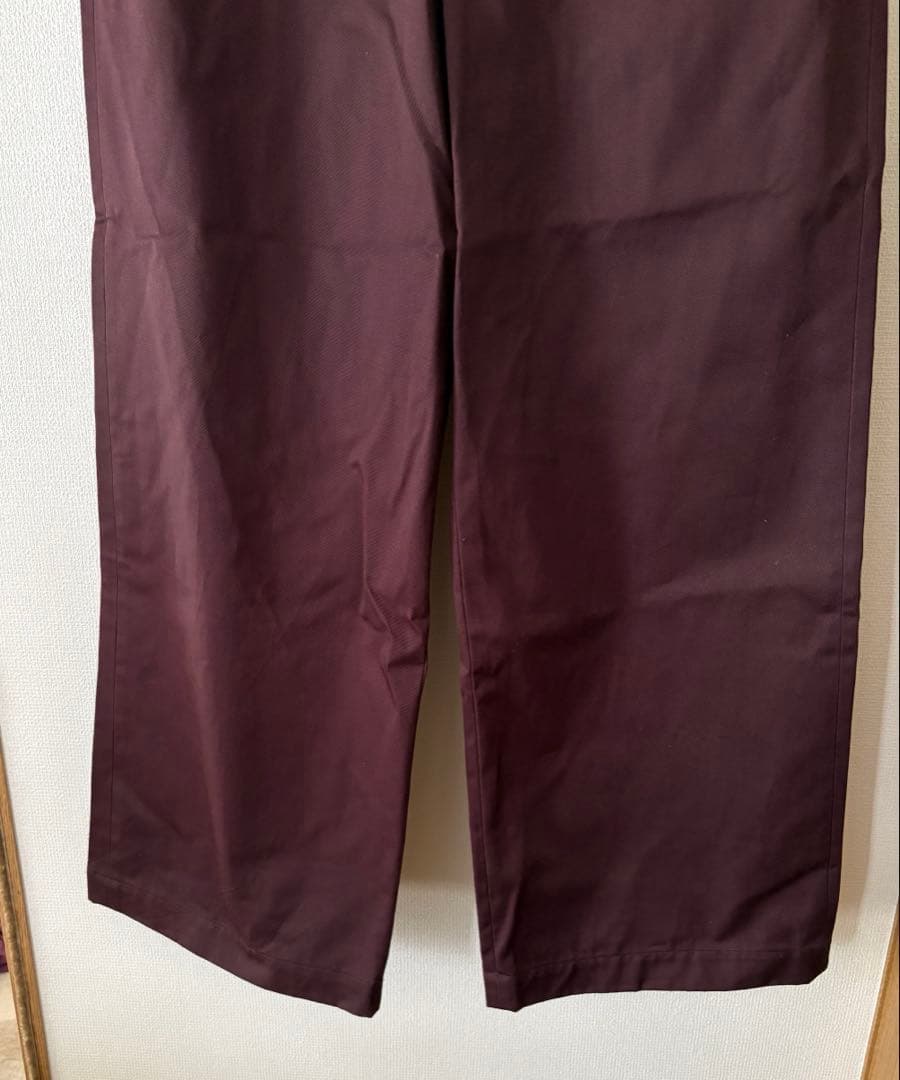 km　NOBLE ワイドチノクロスストレートパンツ