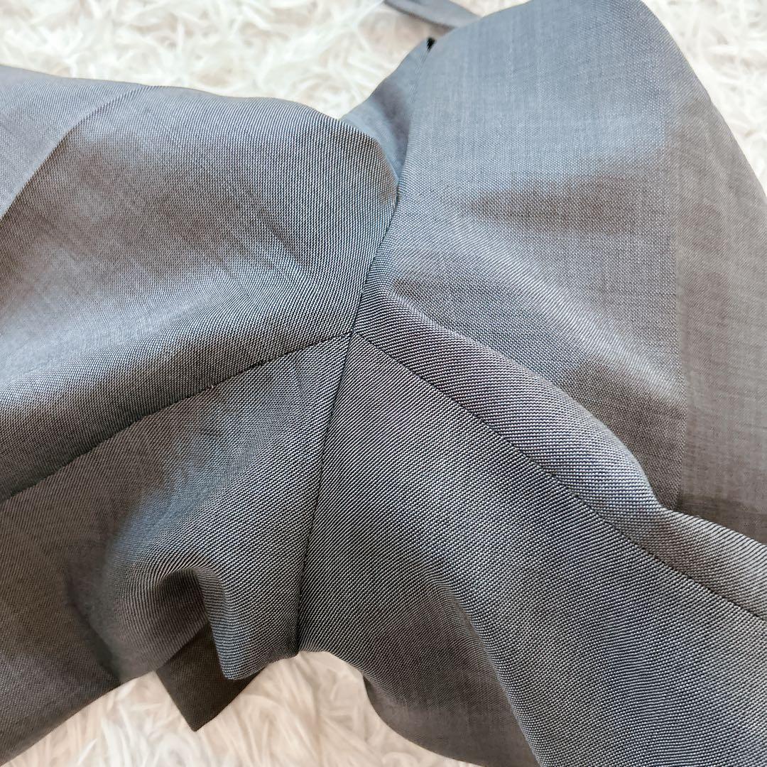 美品 リングジャケット スーツ テーラードジャケット SHIPS シルク グレー