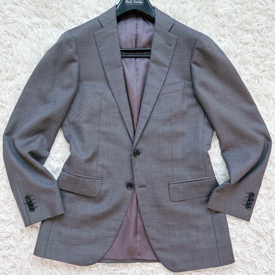 美品 リングジャケット スーツ テーラードジャケット SHIPS シルク グレー