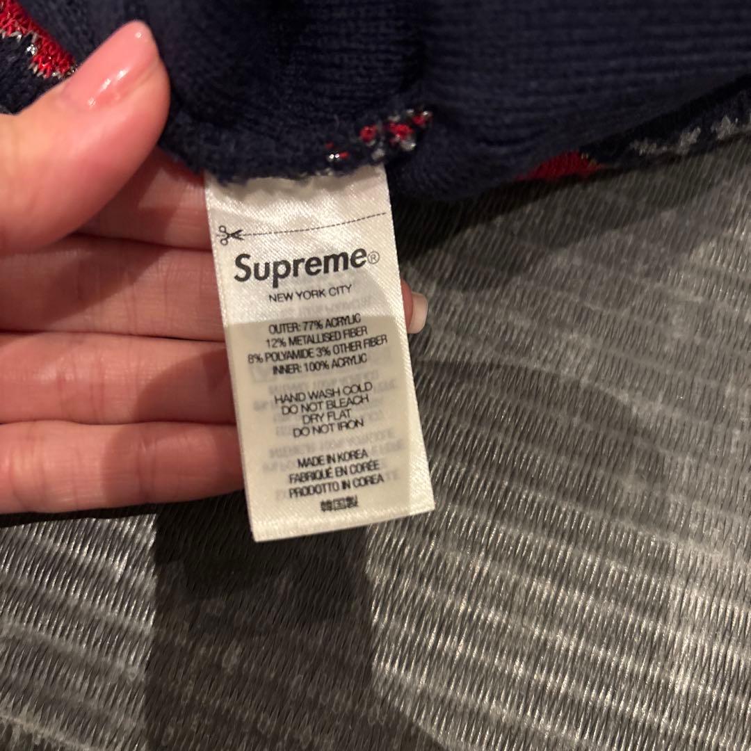 Supreme ニット帽 ネイビー