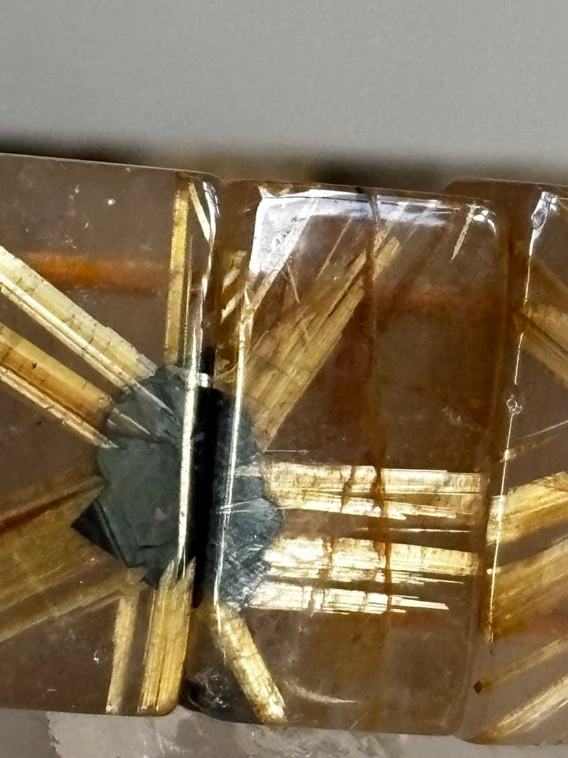 タイチンルチル（ヘマタイト共生）バングルNO260