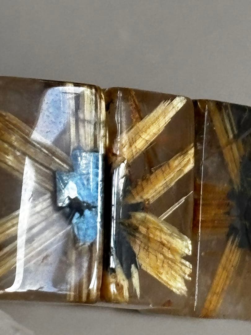 タイチンルチル（ヘマタイト共生）バングルNO260