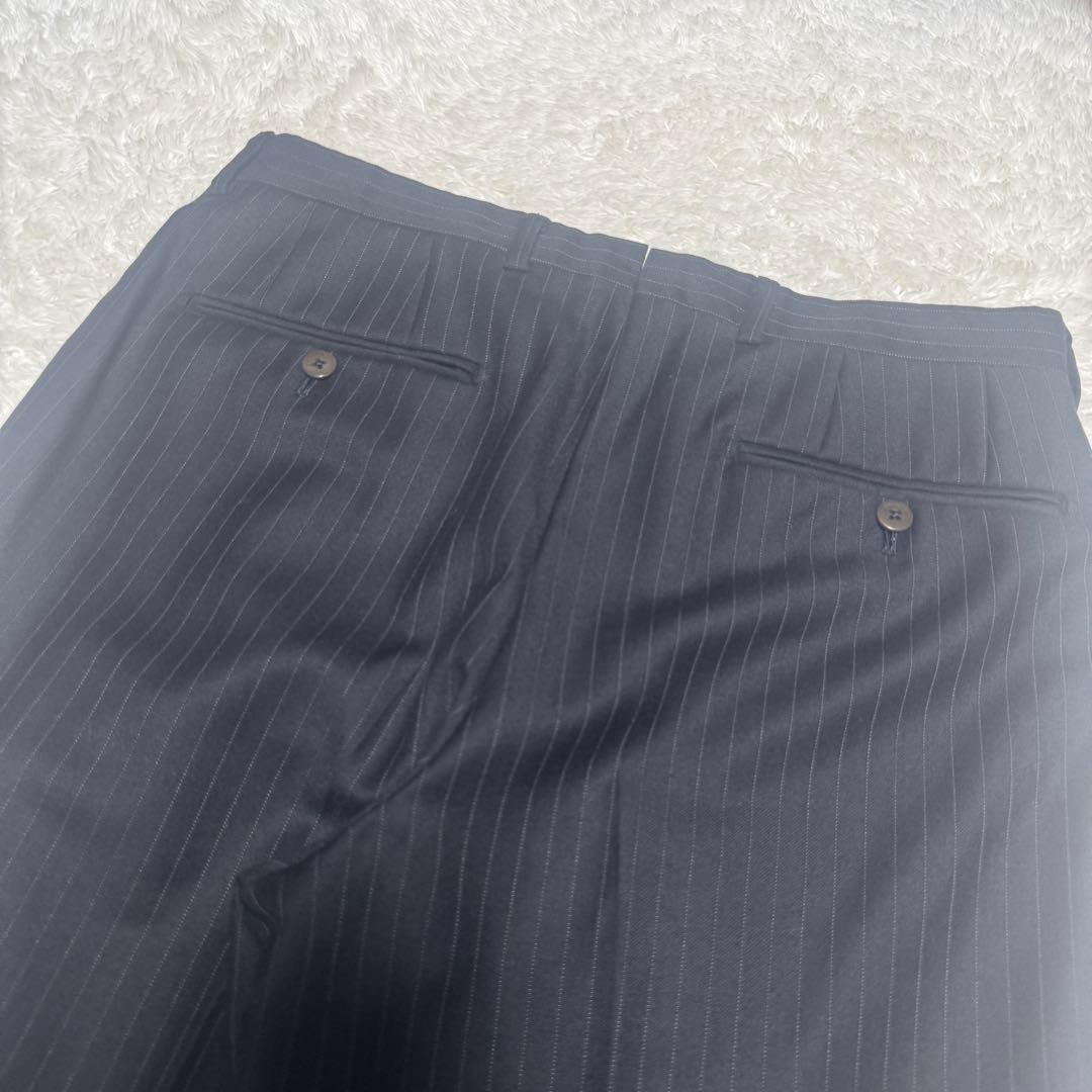 BEAMS F ビームスエフ スーツ セットアップ ストライプ ネイビー 95