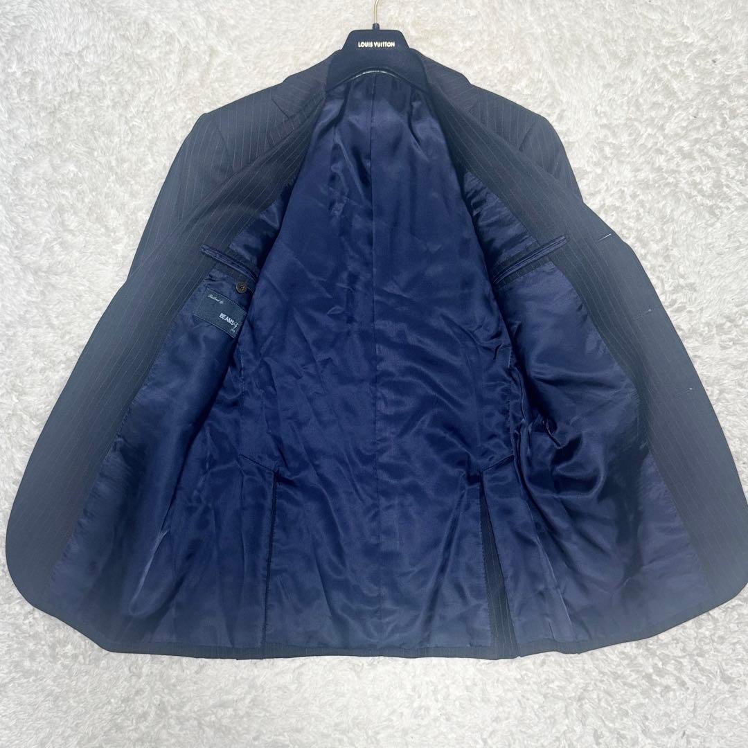 BEAMS F ビームスエフ スーツ セットアップ ストライプ ネイビー 95